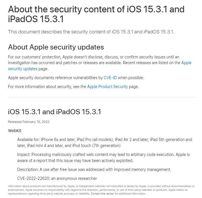 Zero-day vulnerability affects old and new models of iPhone, iPad and Mac. Update now