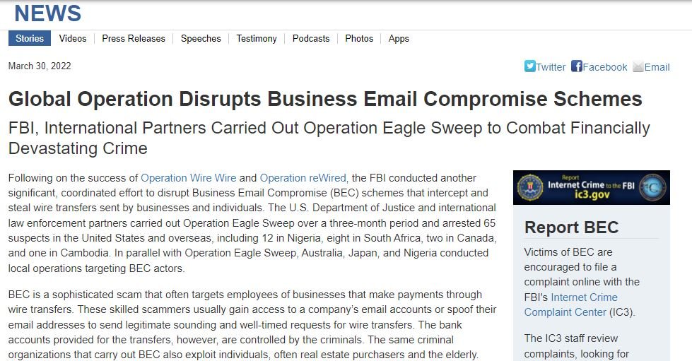 What exactly is the FBI’s Operation Eagle Sweep? Combating financially devastating cybercrime
