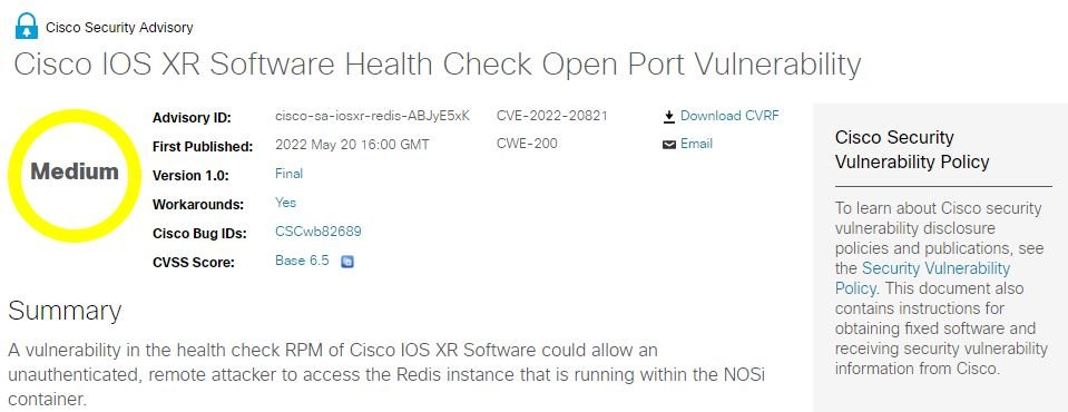Zero-day vulnerability in Cisco IOS XR router software allows unauthenticated hackers to access these devices remotely