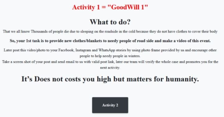 GoodWill computer virus forces victims to do to charity and help poor people in place of demanding a ransom