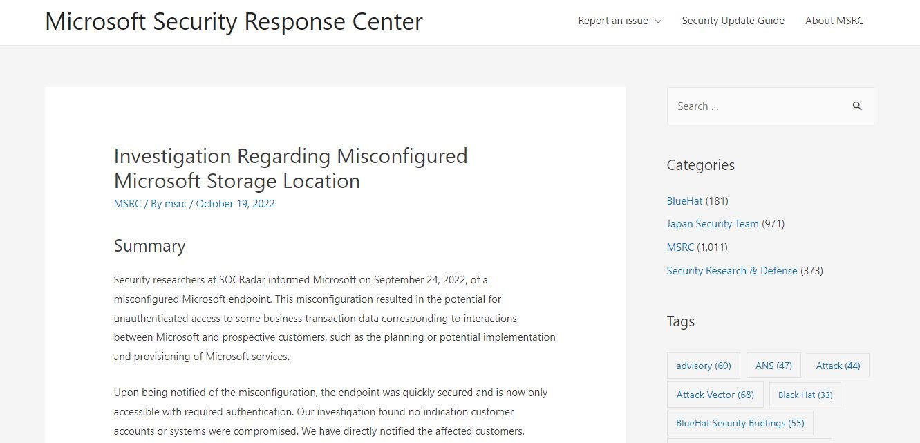 BlueBleed: Microsoft expuso 2,4 TB de datos de clientes comerciales